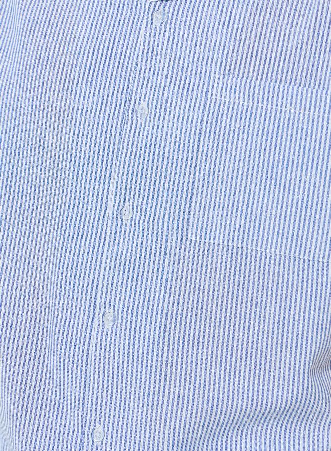 Styli Men Striped Woven Shirt and Pyjama Set - Image 3